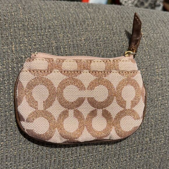 Coach Beige and Pink Coin purse - Picture 2 of 3